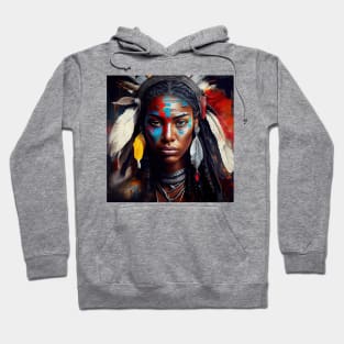 Powerful American Native Warrior Woman #2 Hoodie